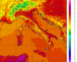 temperature massime oggi italia