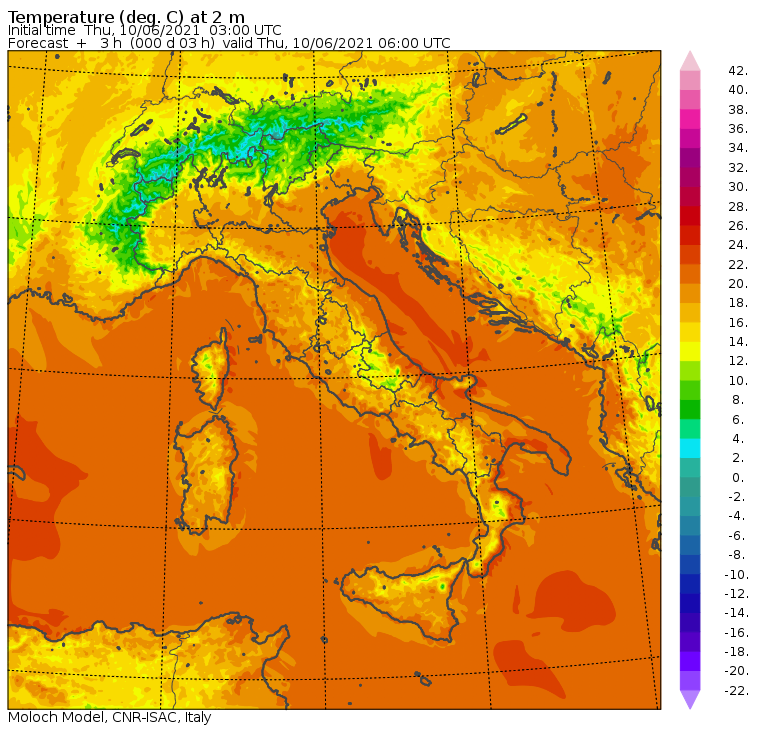 temperature minime italia