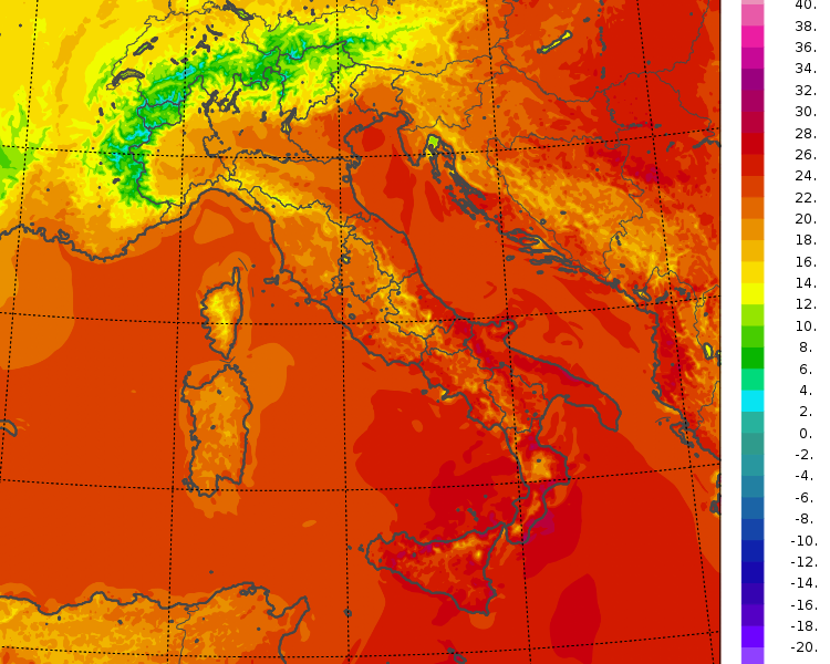 temperature minime italia oggi