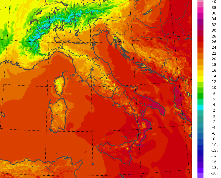 temperature minime italia oggi