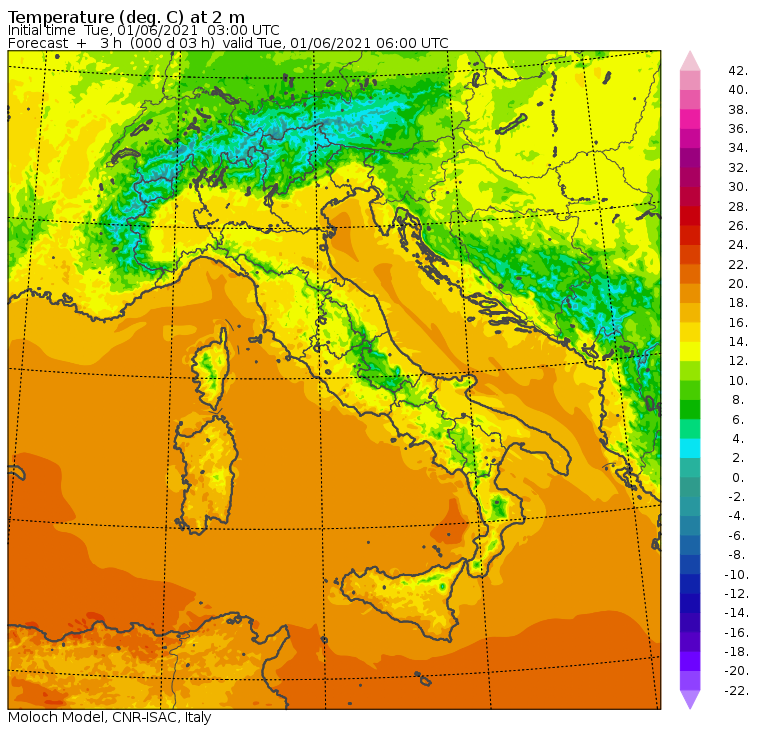 temperature minime oggi