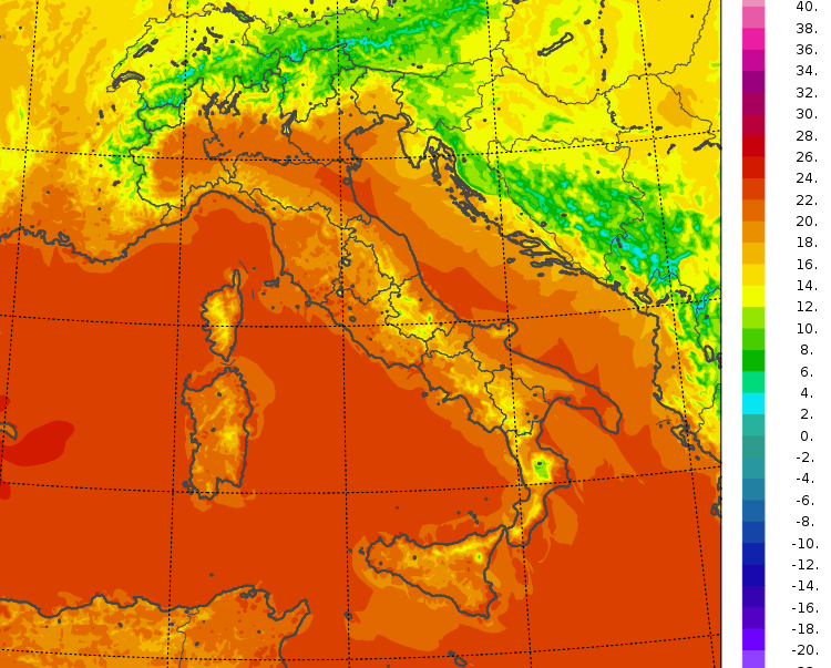temperature minime oggi italia