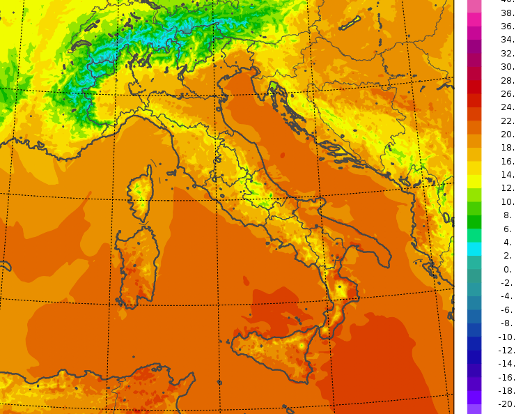 temperature minime oggi italia