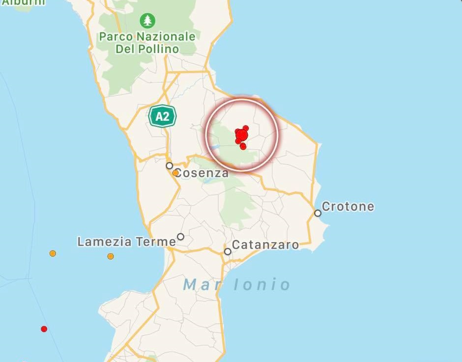 terremoto oggi calabria cosenza