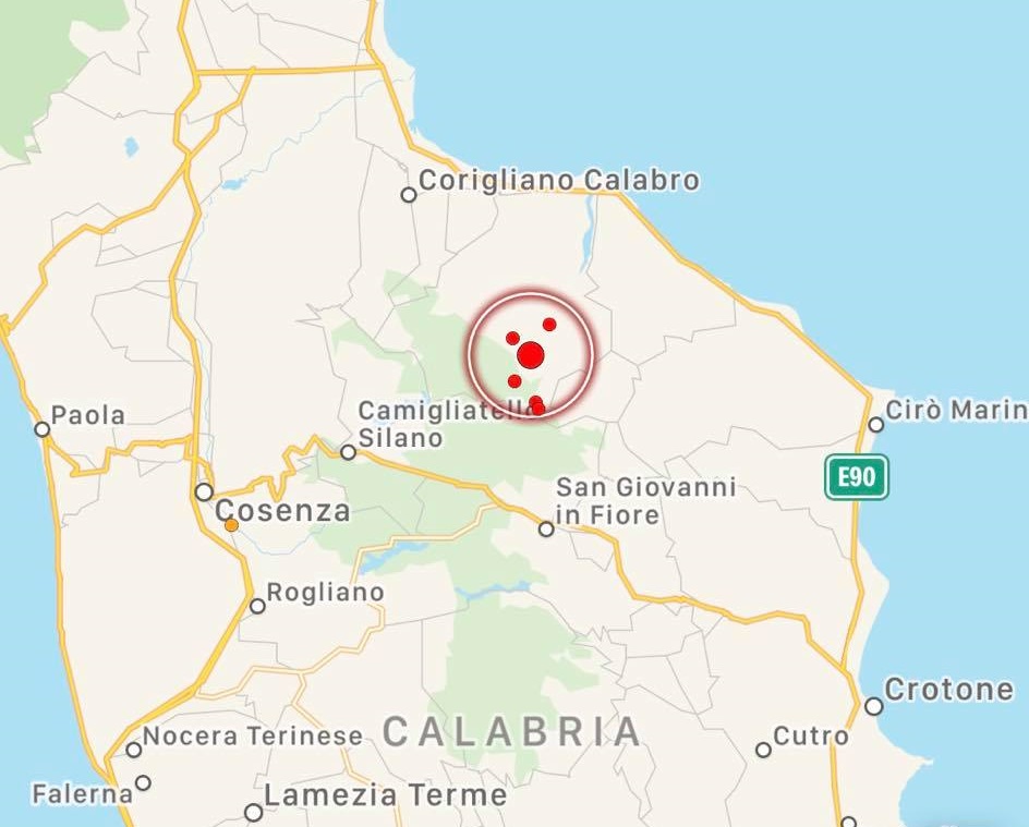 terremoto oggi calabria cosenza