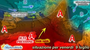 previsioni meteo 9 luglio