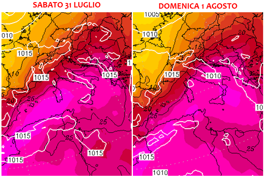 previsioni meteo caldo luglio agosto 2021
