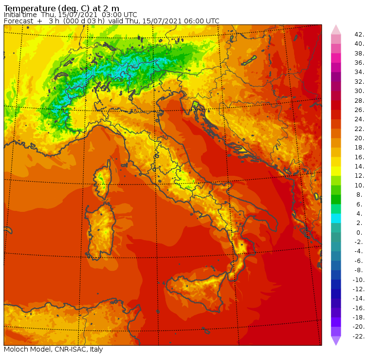 temperature minime italia