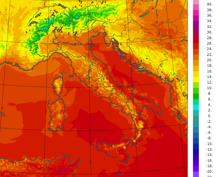 temperature minime italia oggi