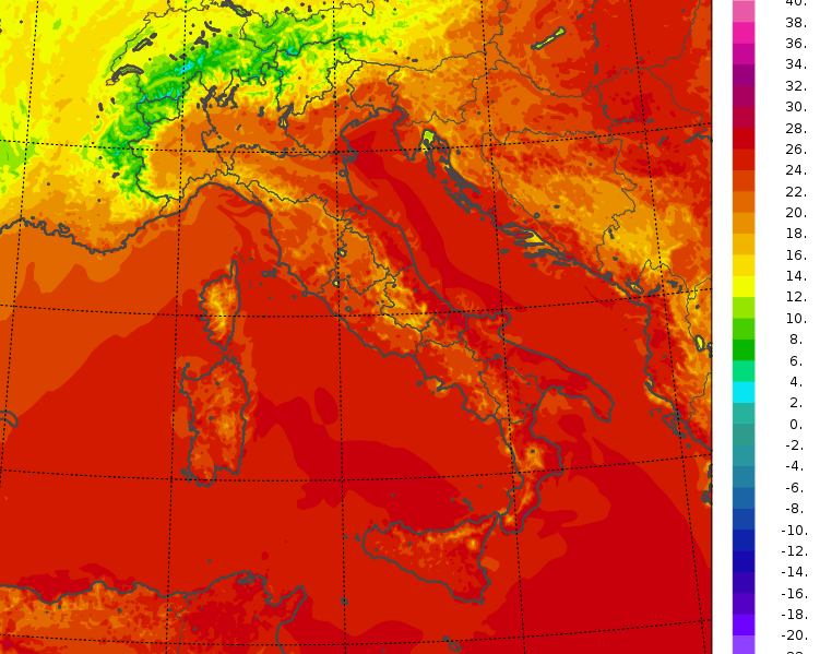 temperature minime italia oggi