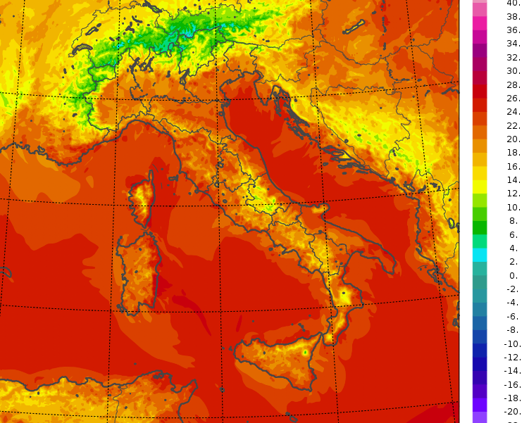 temperature minime italia oggi