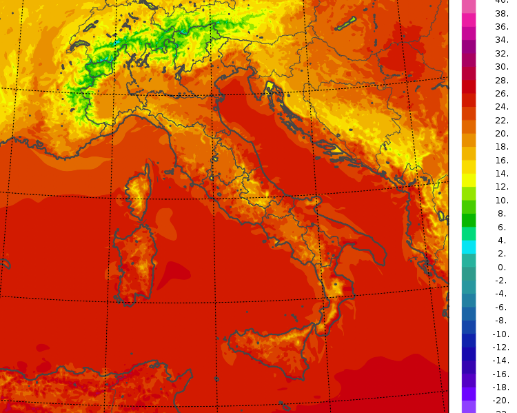temperature minime oggi italia