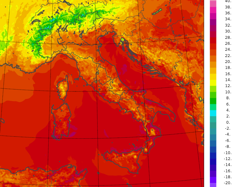 temperature minime oggi italia