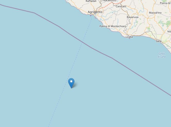 terremoto canale di sicilia