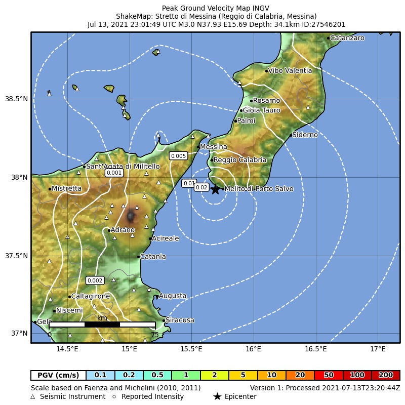 terremoto stretto di messina