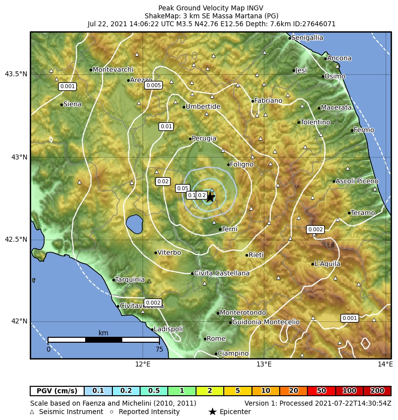 terremoto umbria oggi