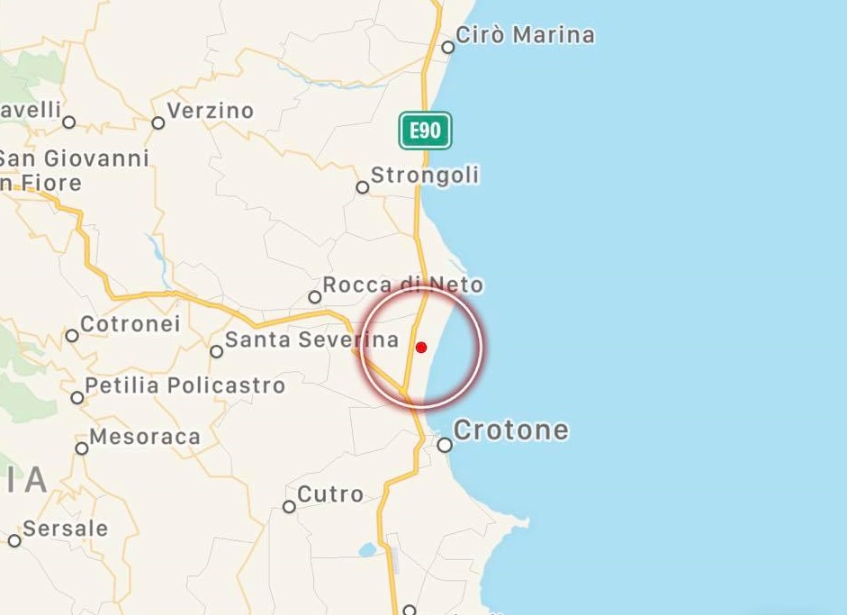 Terremoto Calabria Crotone oggi