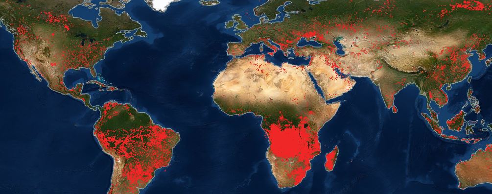 incendi mappa nasa settimana