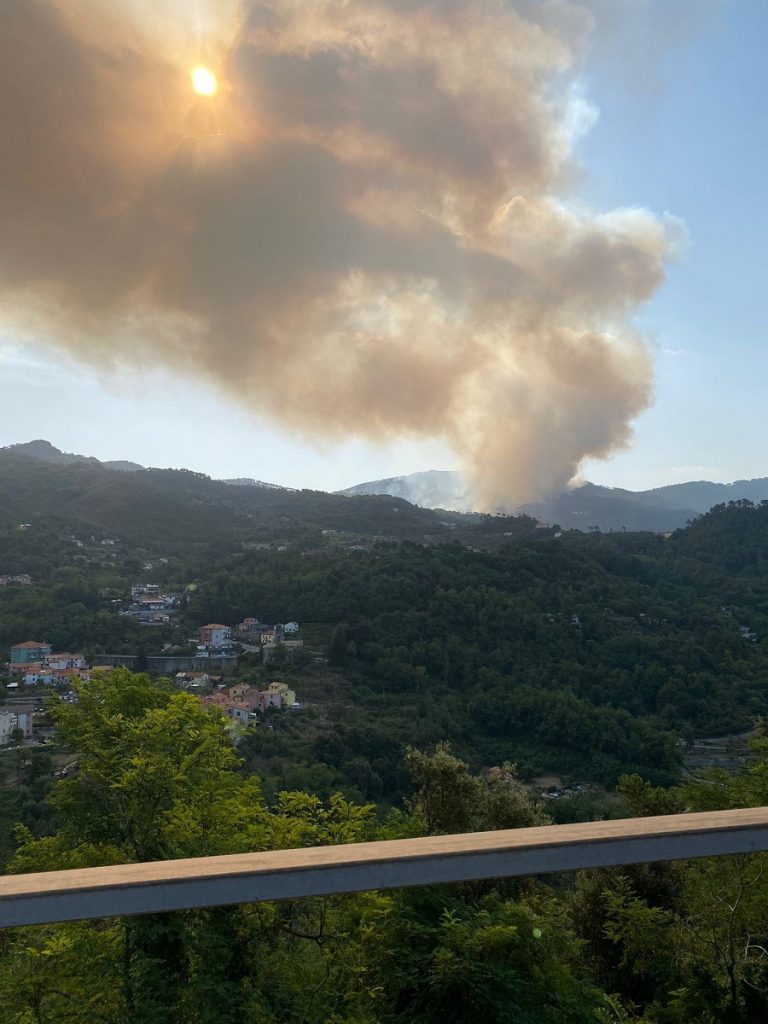 incendio Framura La Spezia