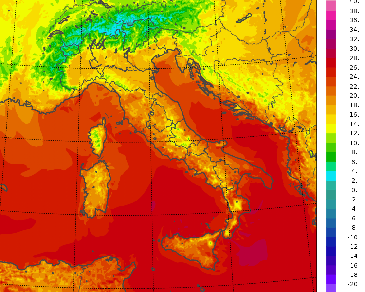 le temperature minime di oggi