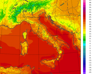le temperature minime di oggi in italia