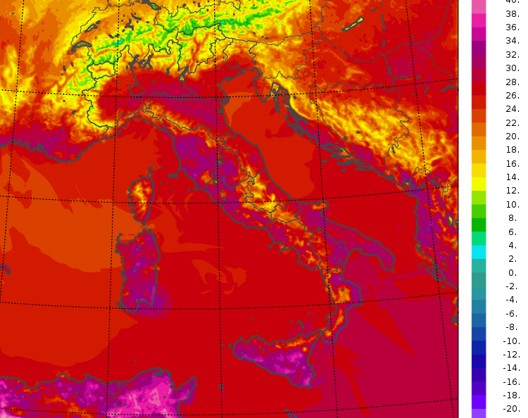 temperature massime oggi