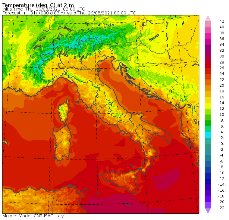 temperature minime italia
