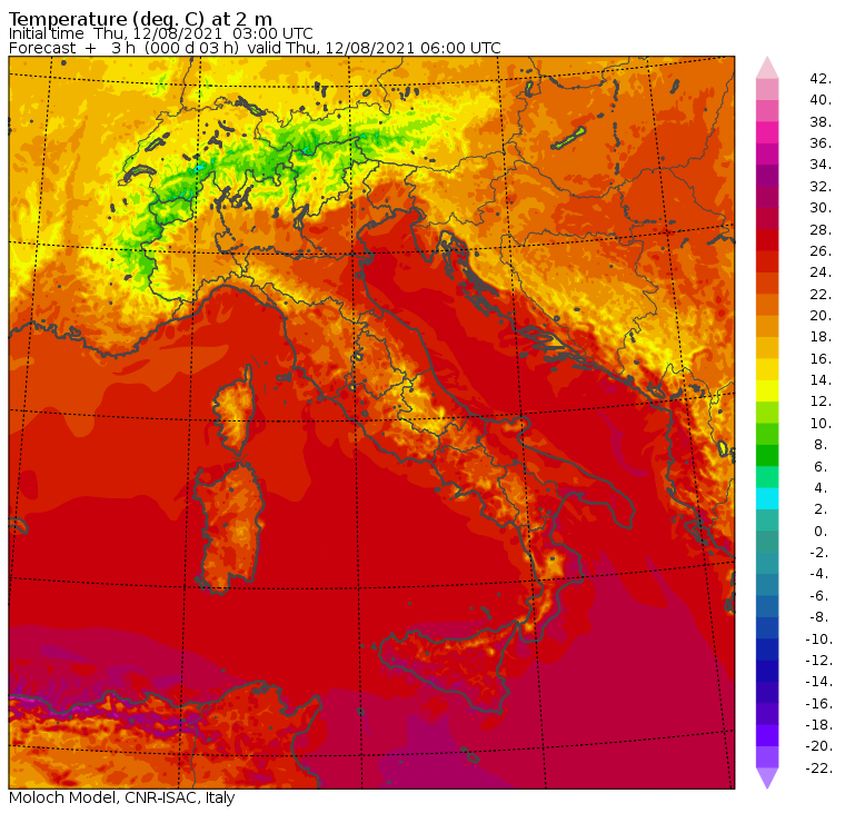 temperature minime italia