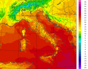temperature minime italia oggi