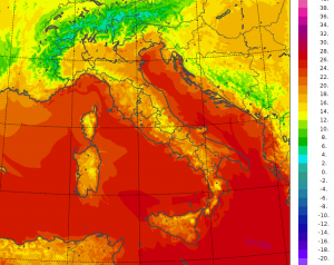 temperature minime italia oggi