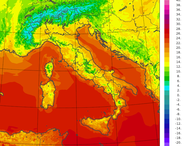temperature minime italia oggi