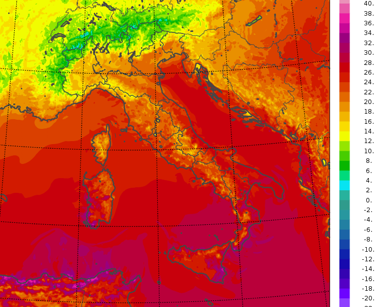 temperature minime italia oggi