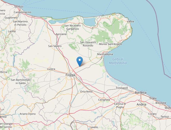 terremoto puglia foggia oggi