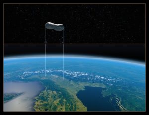Confronto delle dimensioni dell'asteroide Kleopatra con il nord Italia