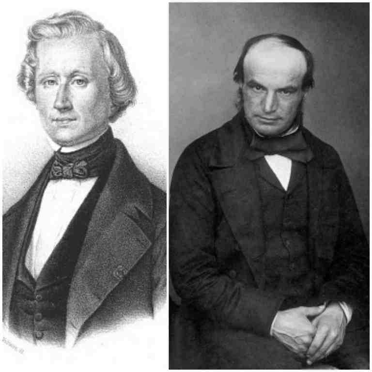Urbain Le Verrier(left) and John Couch Adams(right)