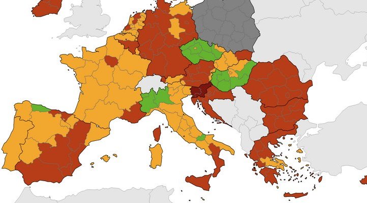 coronavirus mappa ecdc