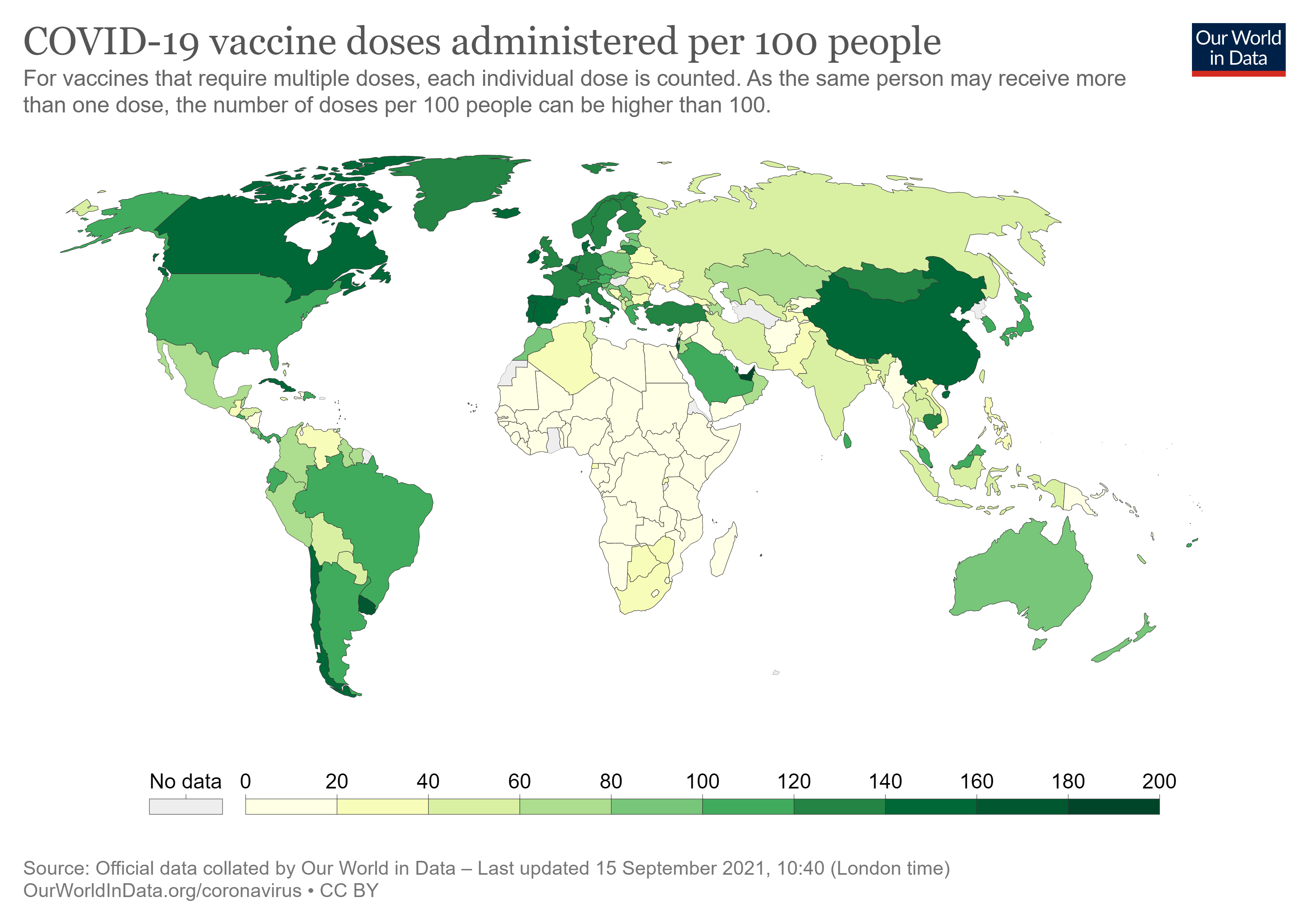 covid vaccinazioni mondo 15 settembre 2021