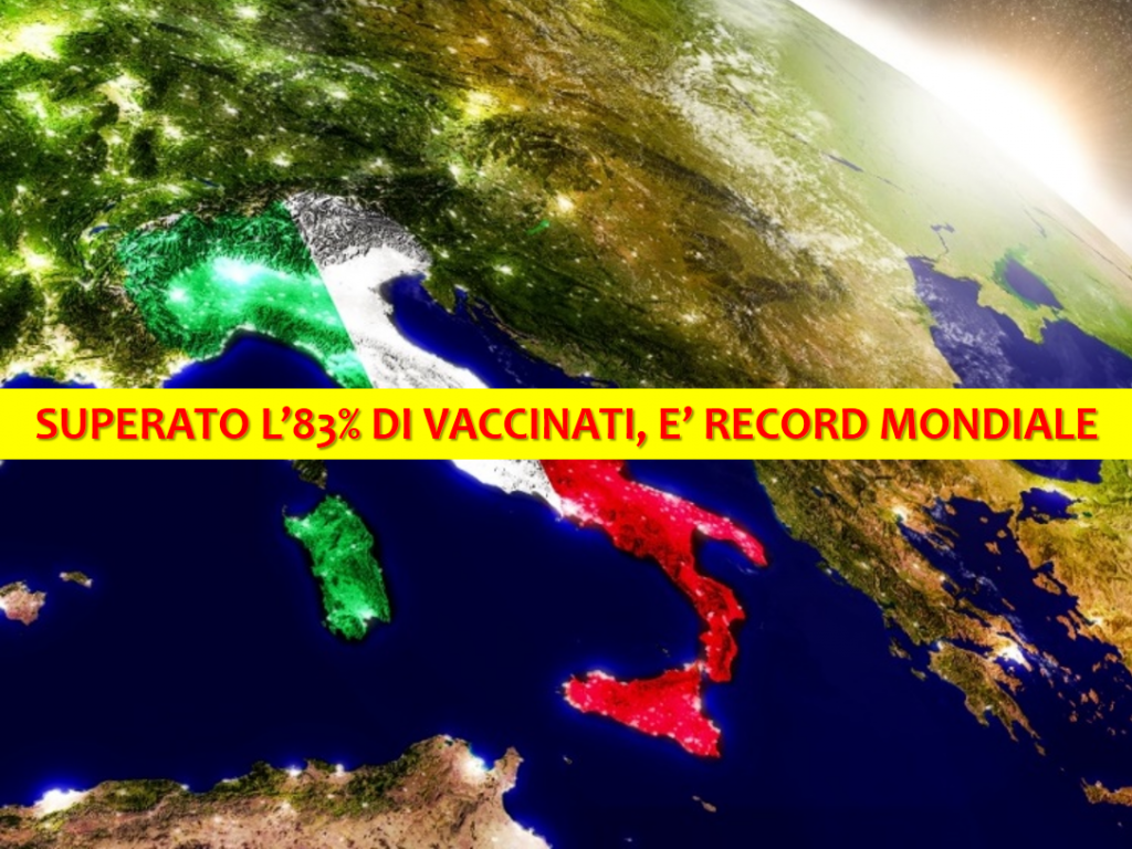 italia 83 per cento vaccinati