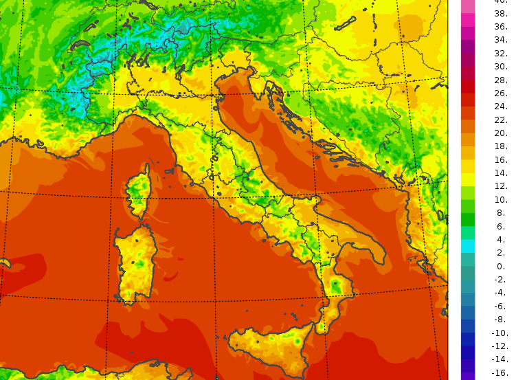 temperature minime italia oggi