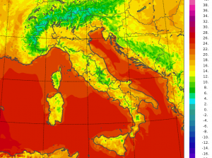temperature minime italia oggi