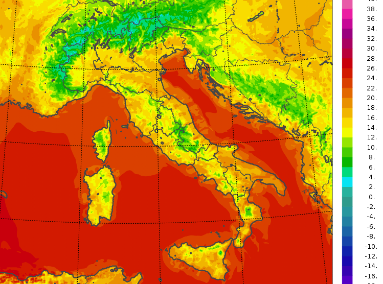 temperature minime italia oggi