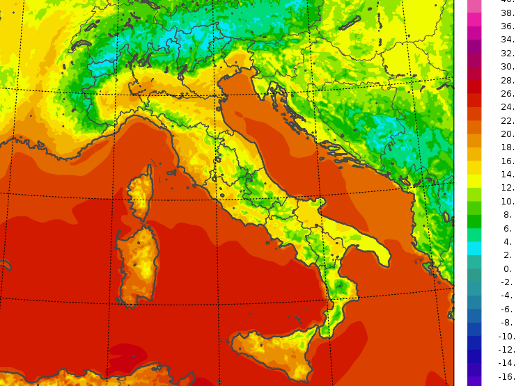 temperature minime italia oggi