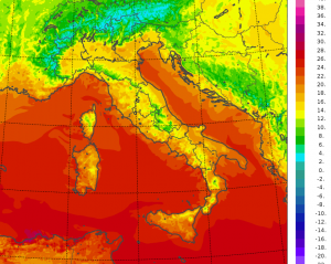 temperature minime italia oggi