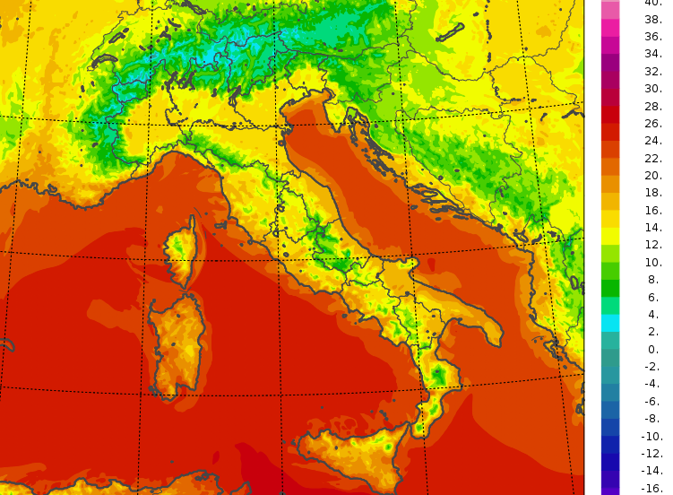 temperature minime italia oggi