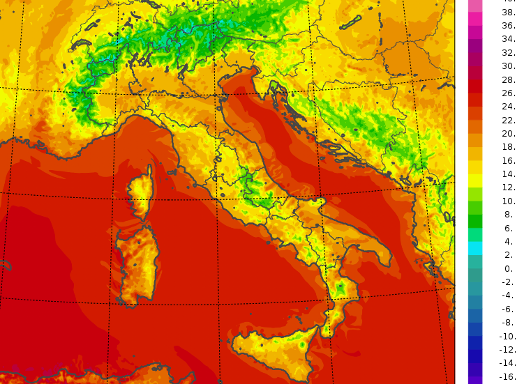 temperature minime italia oggi