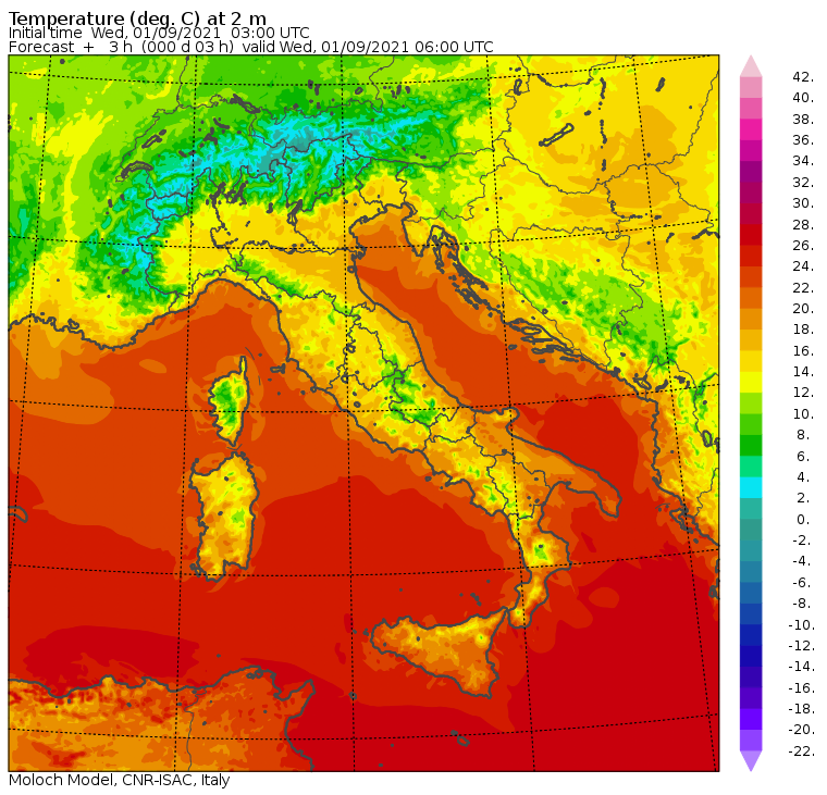 temperature minime oggi