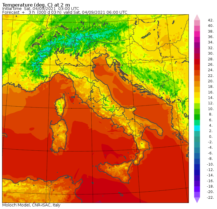temperature minime oggi