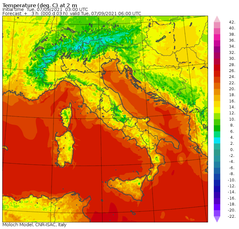temperature minime oggi