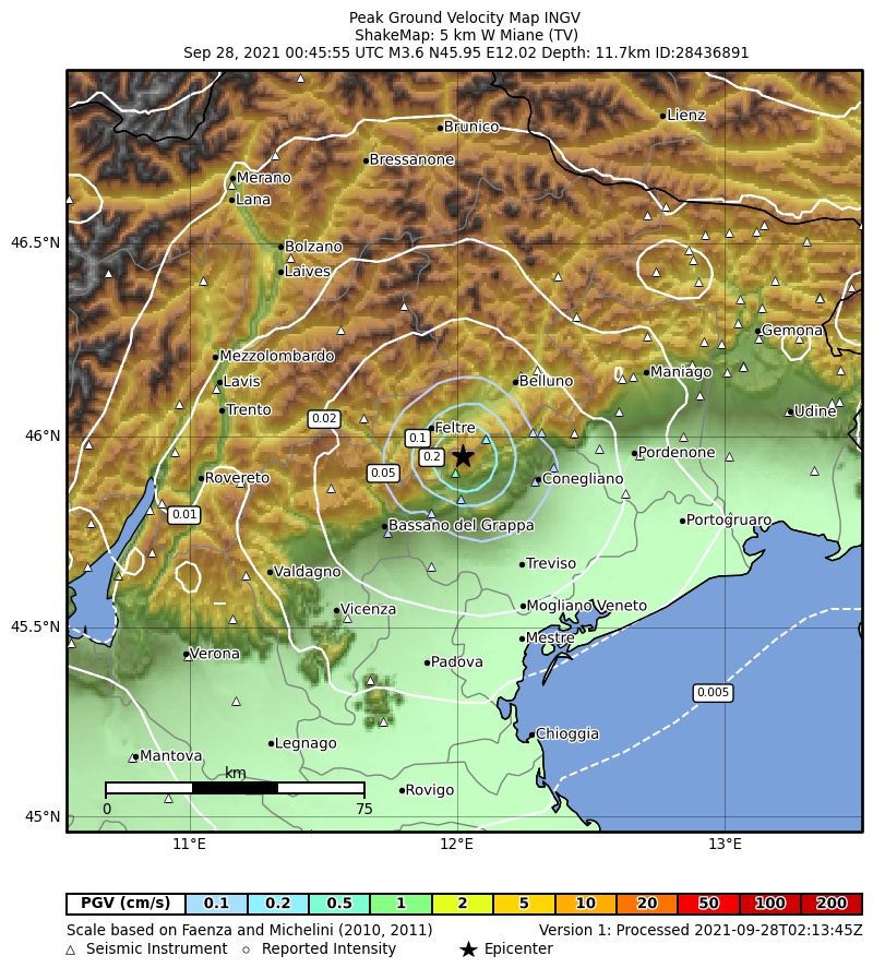 terremoto veneto treviso miane