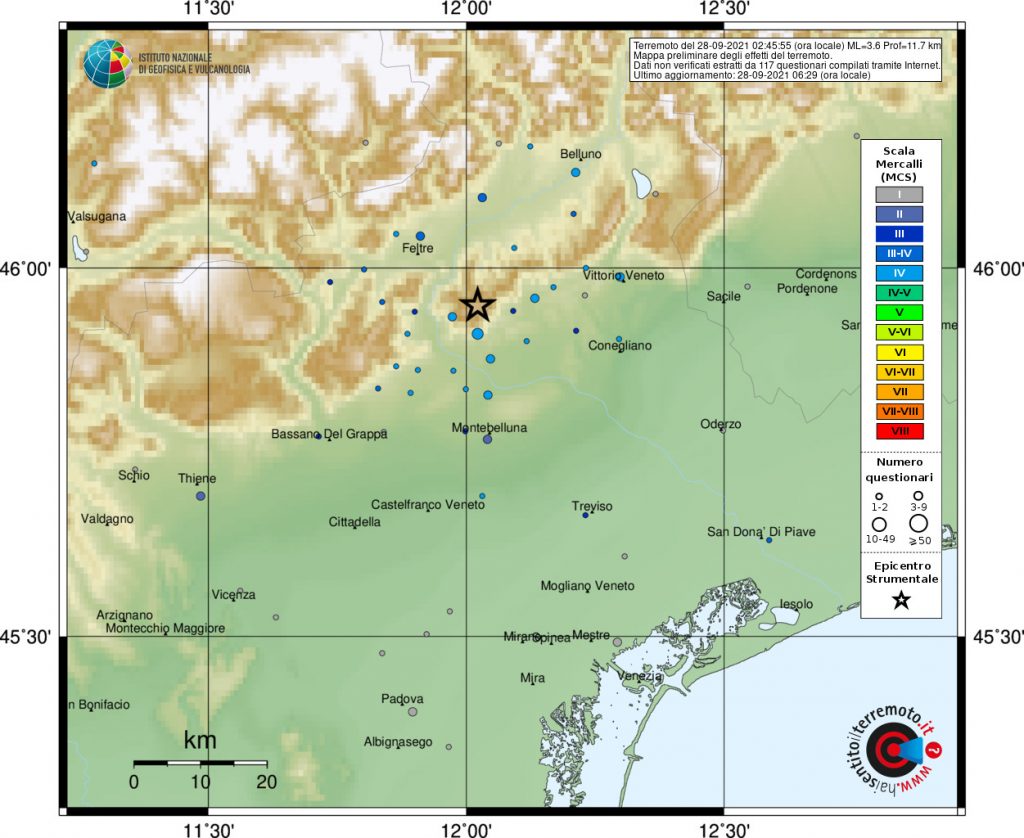 terremoto veneto treviso miane